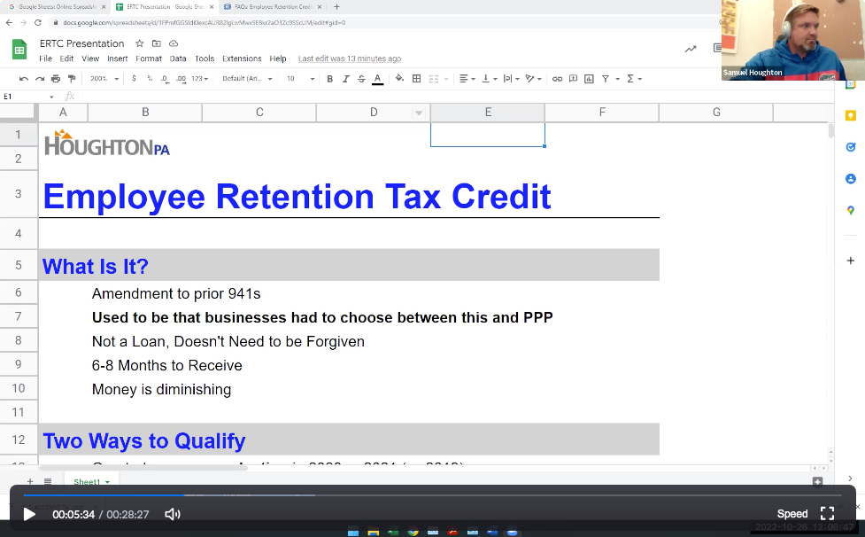 , Employee Retention Tax Credit with Sam Houghton